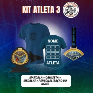 Kit 3 - Camiseta + Medalha + Mandala + Personalização Nome